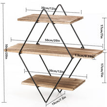 Load image into Gallery viewer, 3 Tier Geometric Diamond Wall Shelves