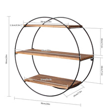 Load image into Gallery viewer, 3 Tier Geometric Circle Wall Shelves