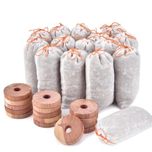 Load image into Gallery viewer, Cedar Chips and Rings for Clothes Storage (Pack of 30)