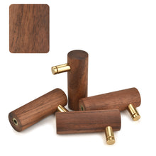 Load image into Gallery viewer, 2 pcs Wooden Wall Hooks - Walnut